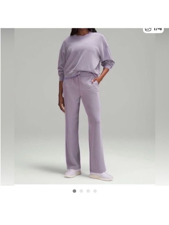 lululemon athletica Pants - lululemon athletica softstreme Lavender Wide-Leg Track Pants Sz 12